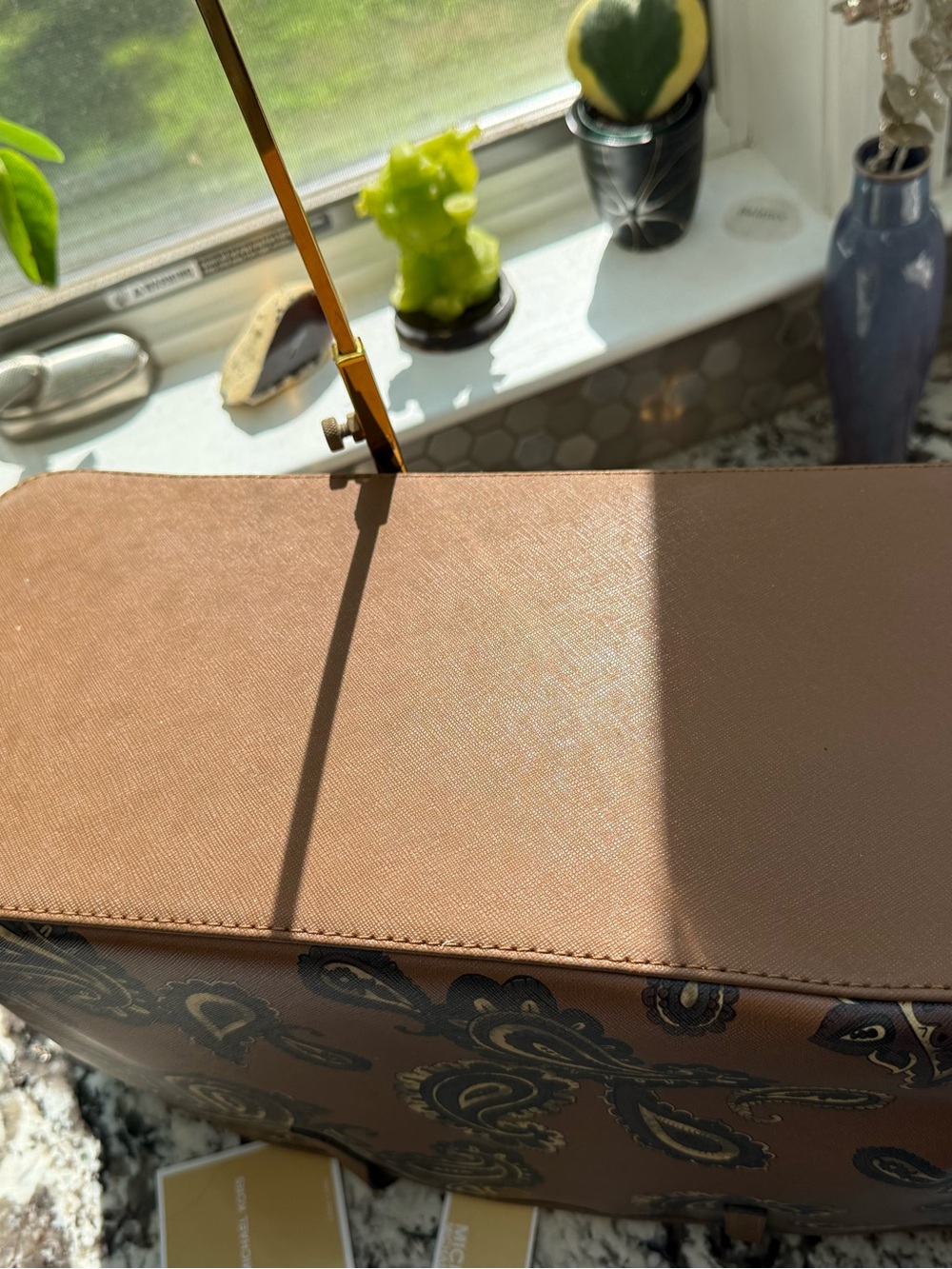 Michael Kors Brown Paisley Tote Bag - Picture 7 of 7